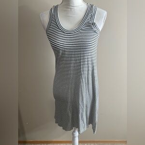 Moosejaw Black & White Striped Tank Dress Racerback size medium